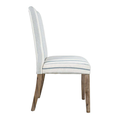 Picture of Ellison Chair Upholstered White/Blue