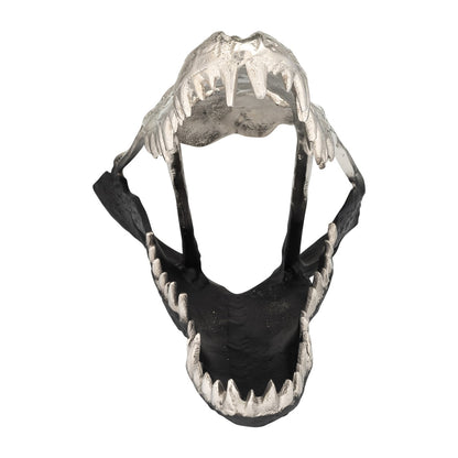 Picture of Alligator Skull Metal Sculpture, Nickel
