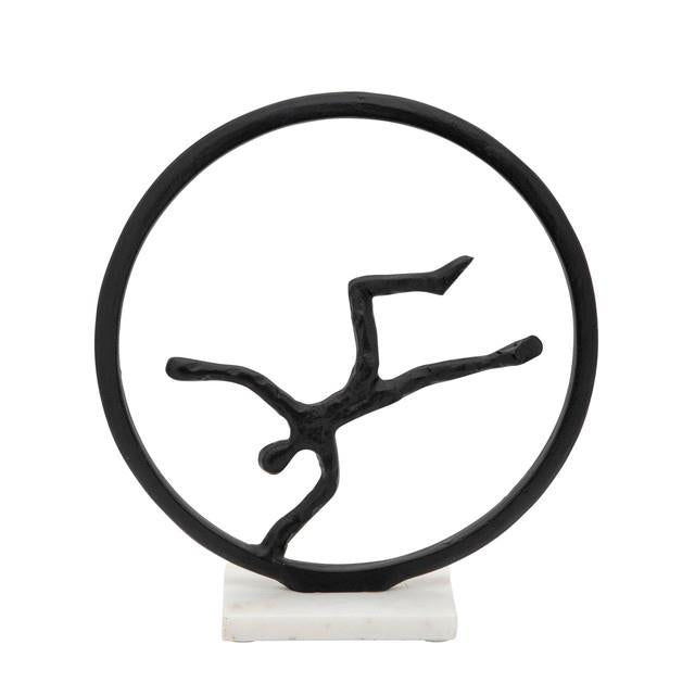 Picture of Man in Hoop Sculpture Black
