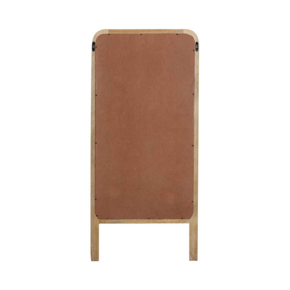 Wooden framed board with a blank brown surface.