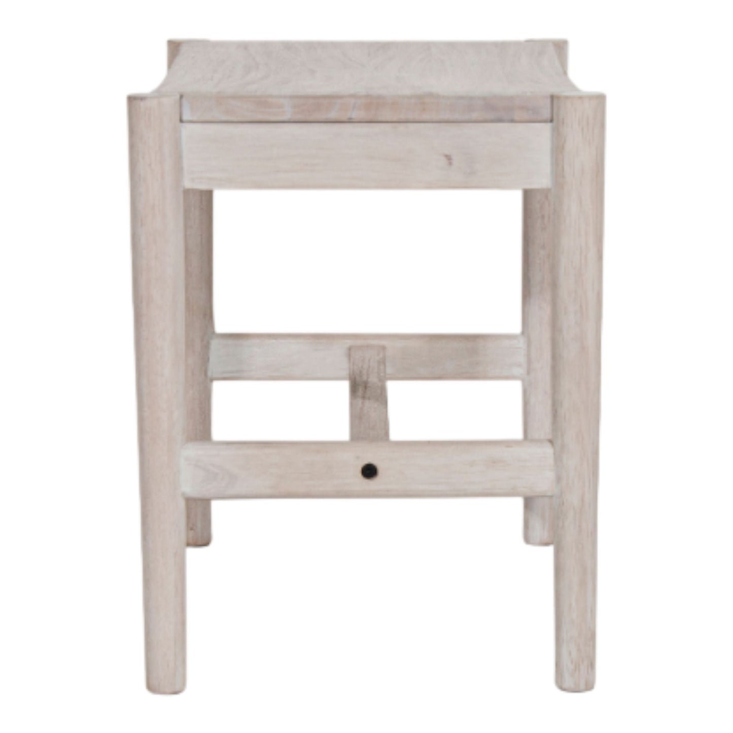 Light wooden stool with a simple, minimalist design.