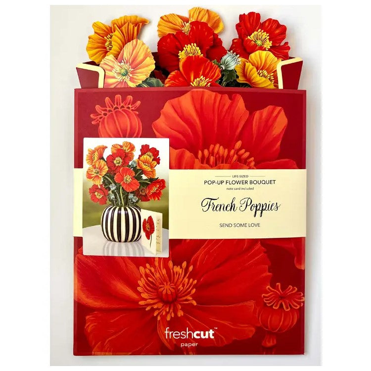 Picture of French Poppies Pop-Up Bouquet Greeting Card