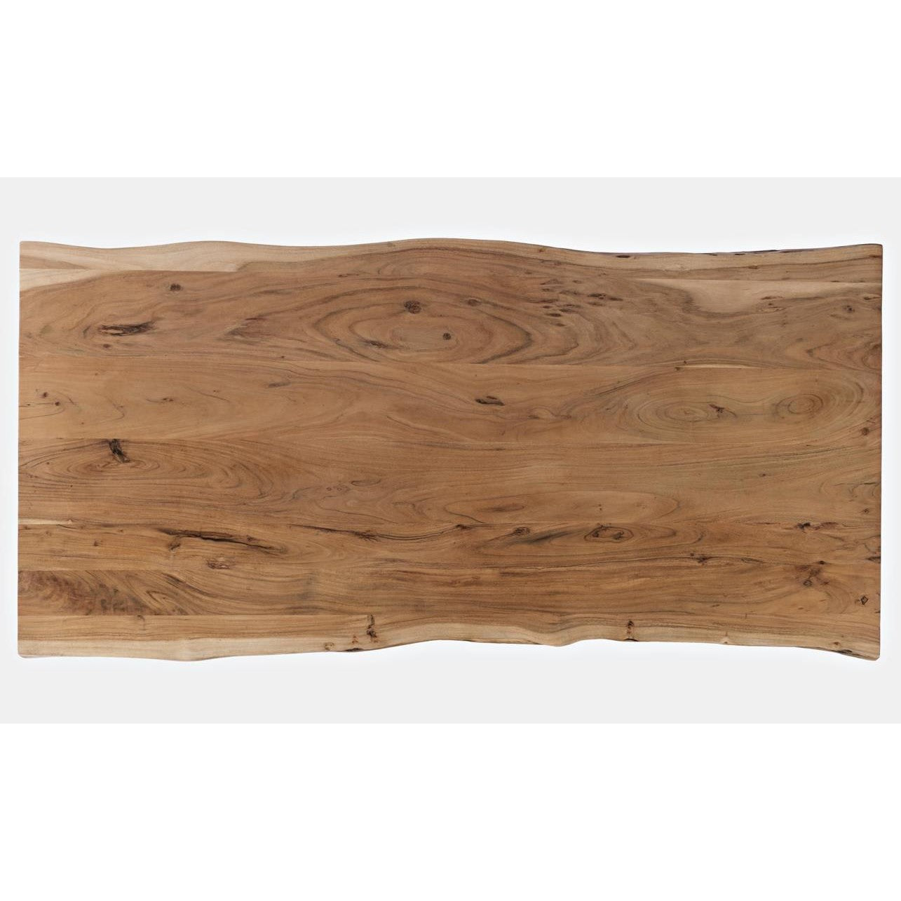 Natural wood slab with visible grain patterns and uneven edges.
