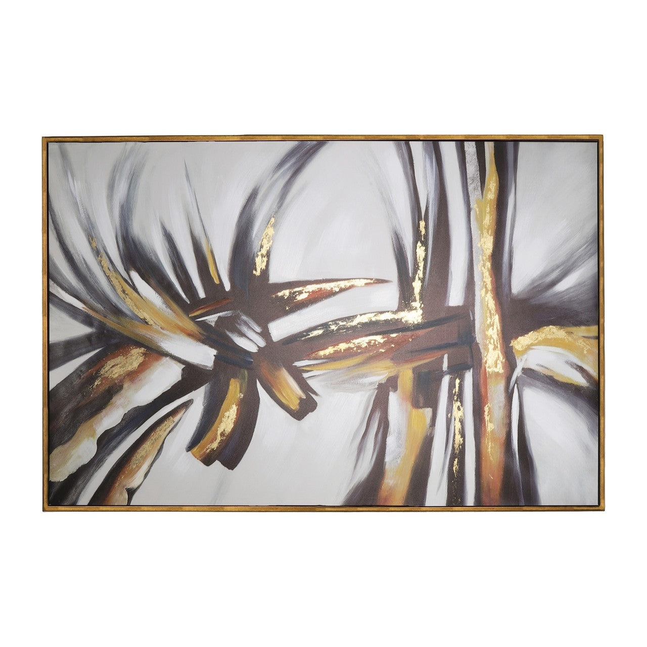 Picture of "Gold Burst" Abstarct Oil Painting