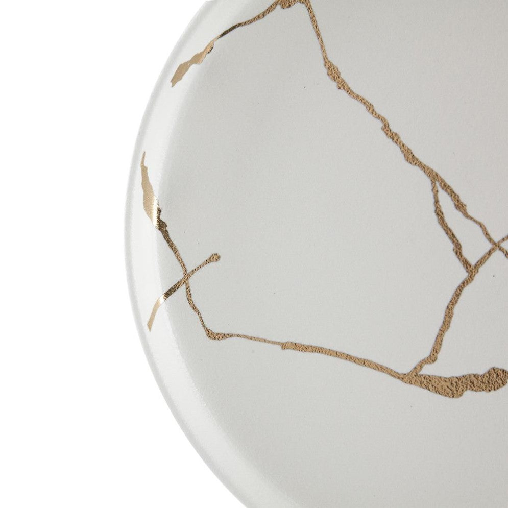 Picture of White & Gold Vein Salad Plate