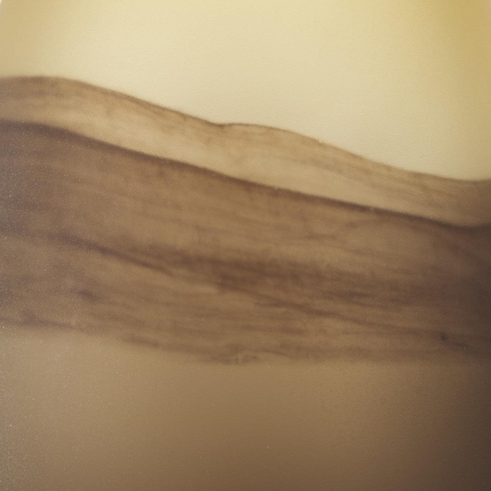 Abstract beige and brown wavy pattern on a smooth surface.