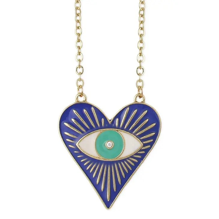 Picture of Eye Heart Enamel Necklace