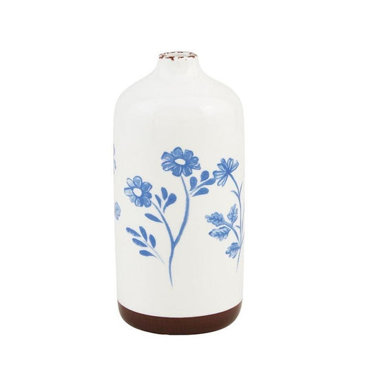 Picture of Blue Floral Bud Vase, Medium