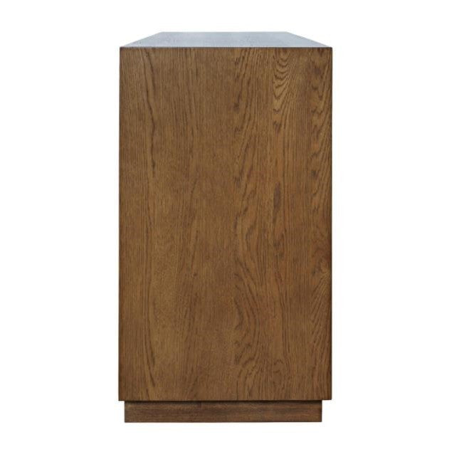 Wooden rectangular pedestal with a smooth, simple design.