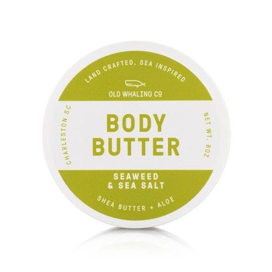 Round container of seaweed & sea salt body butter, 8oz.