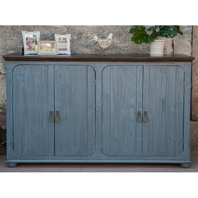 Picture of Abel 72" Console Sky Blue (Mango Wood)