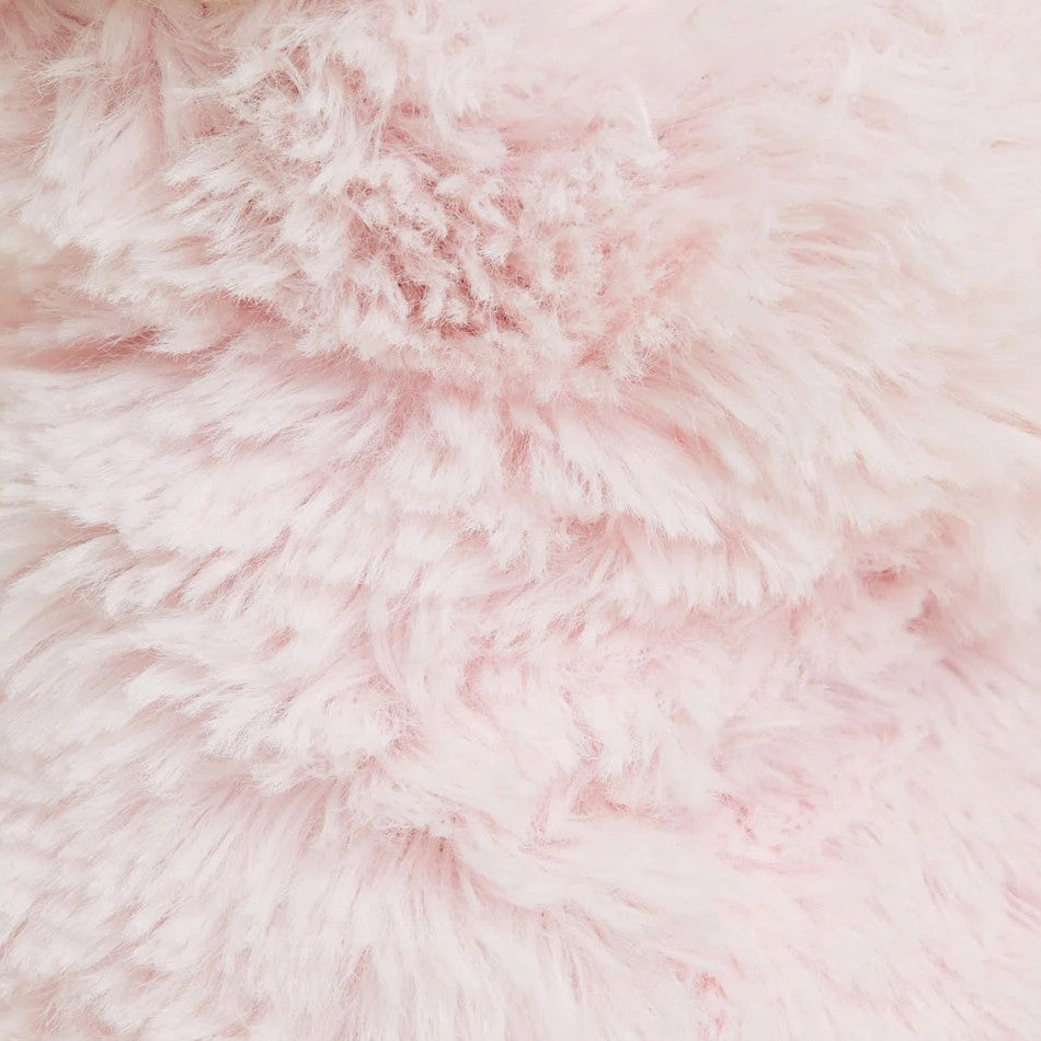 Soft, fluffy pink texture close-up.