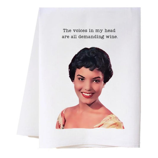 Picture of Voices in My Head Flour Sack Towel, Diva of Color Edition