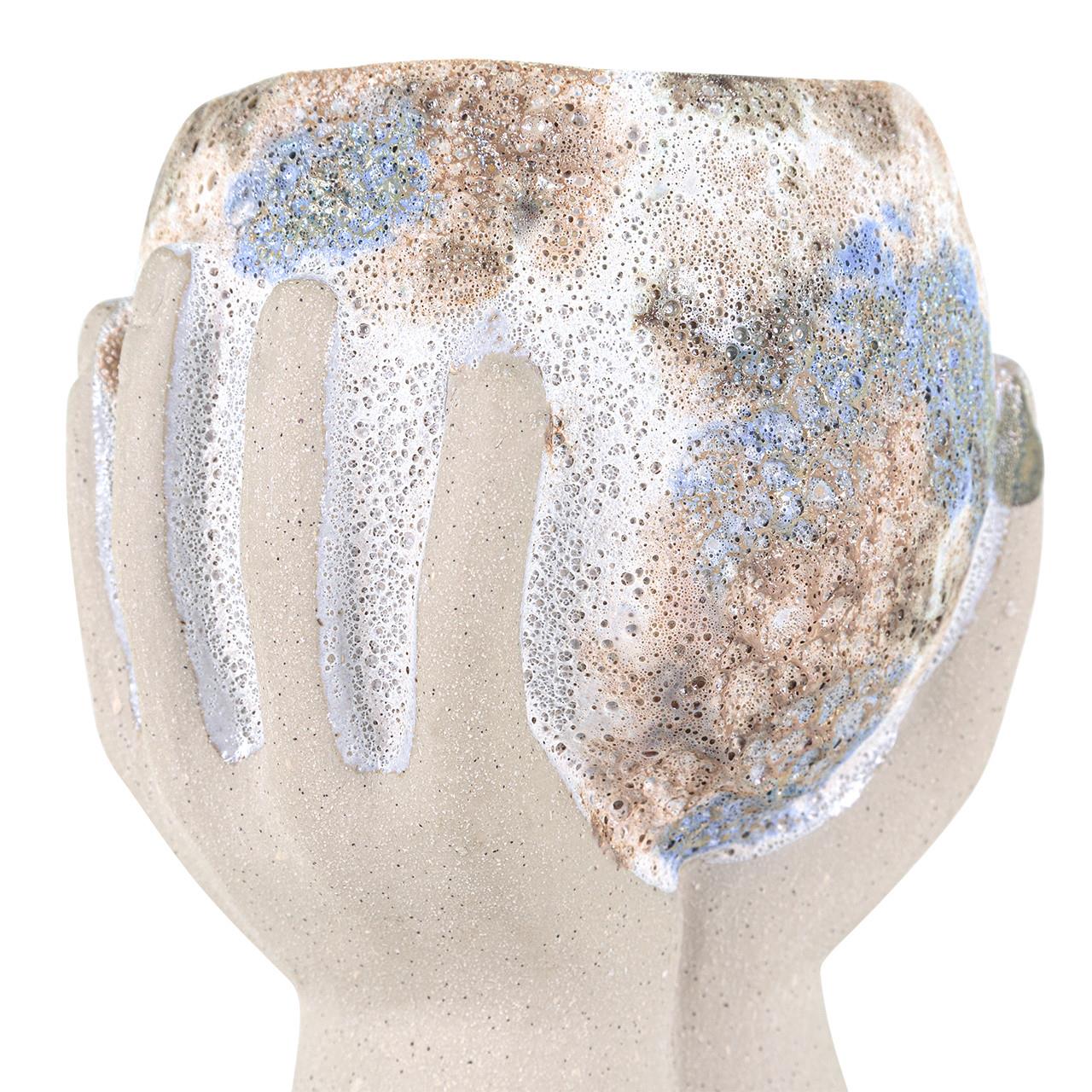 Picture of Foamy Glaze Hands Planter