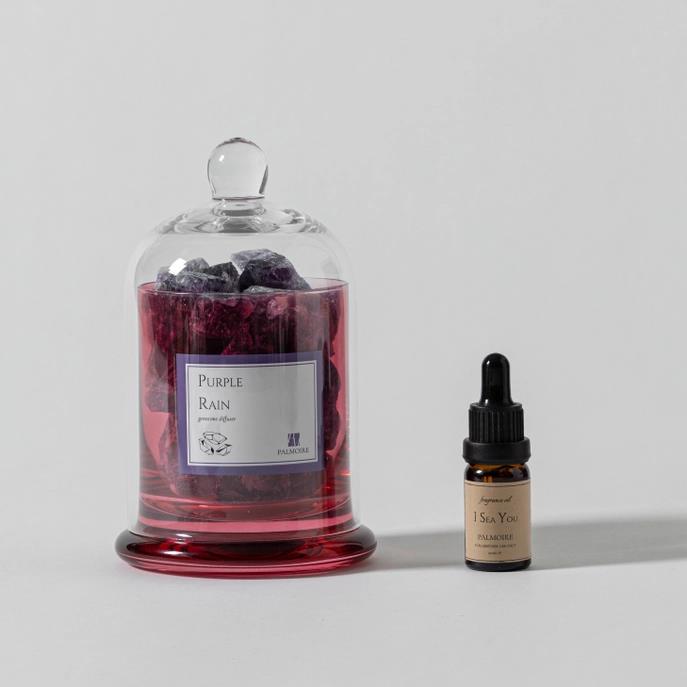 Picture of Purple Rain Gemstone Diffuser with Amethyst and I Sea You Fragrance Oil