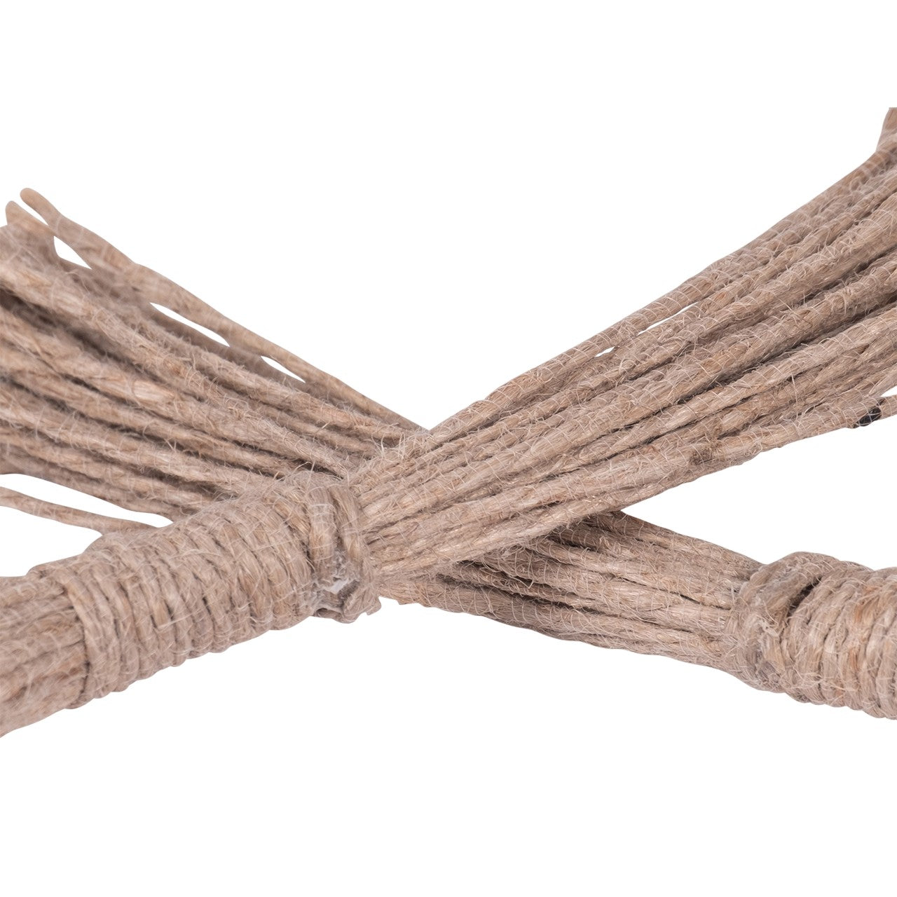 Close-up of a bundle of twine ropes tied together.