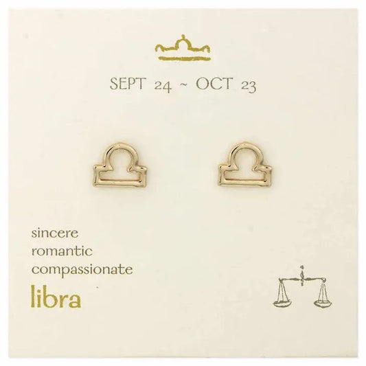 Picture of Zodiac Stud Earrings - Libra