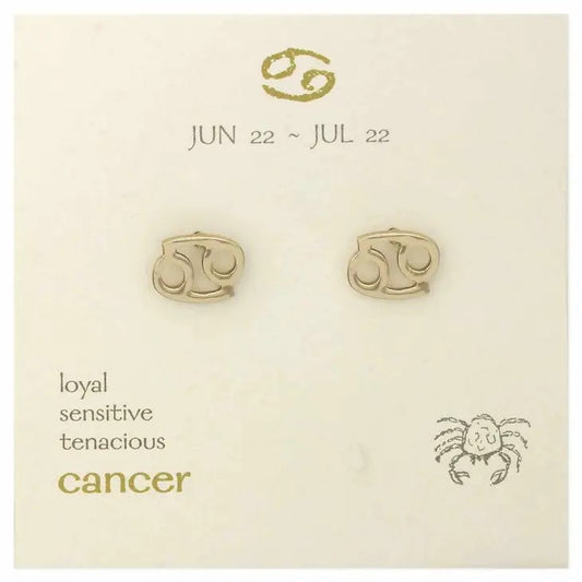 Picture of Zodiac Stud Earrings - Cancer