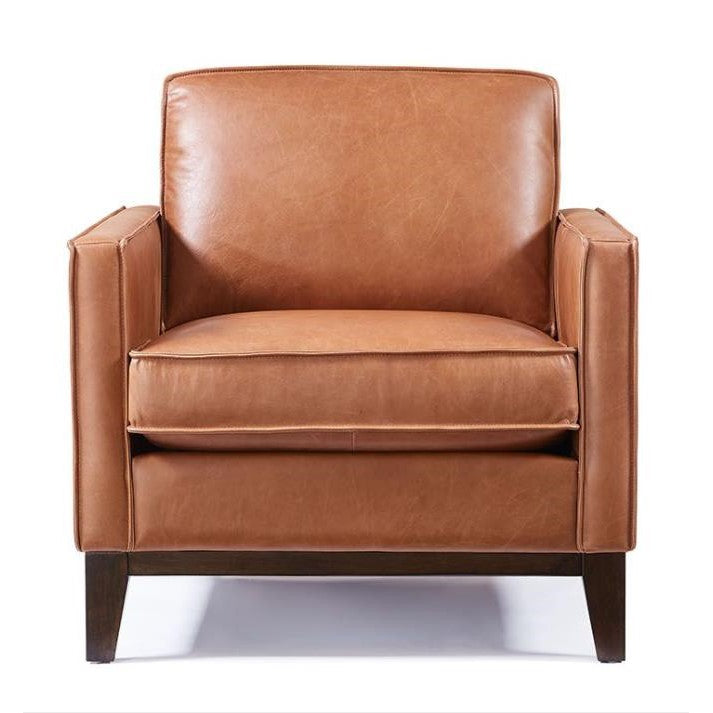 Picture of Wales Chestnut Leather Chair 33"