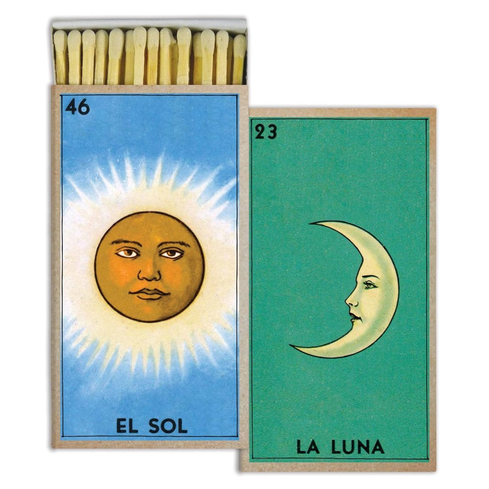 Two matchbook cards: El Sol and La Luna.