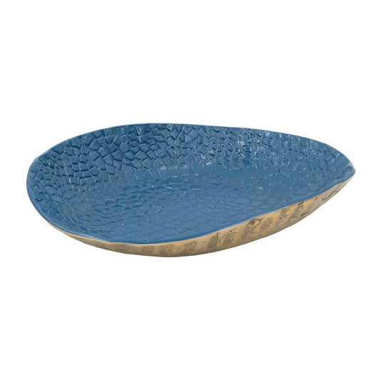 Picture of Blue Alligator Skin Textured Platter Small