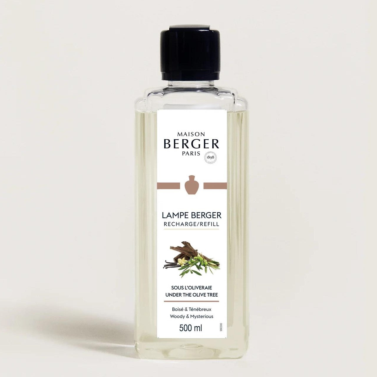 Clear bottle with Maison Berger Paris label, 500 ml refill.