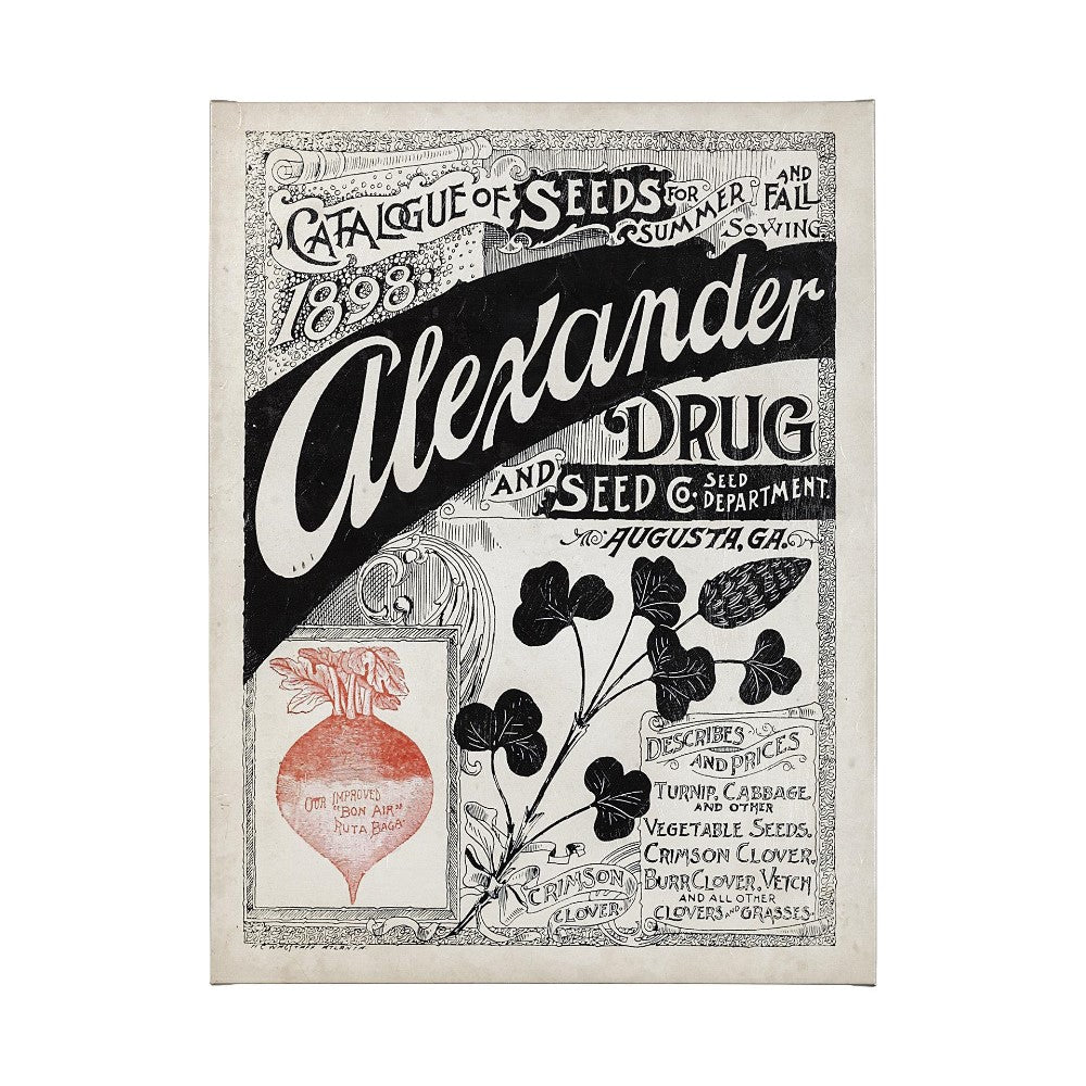 Vintage 1898 Alexander Seed Catalogue cover with illustrations.