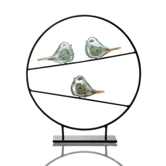 Picture of Art Glass Bird Trio Decor