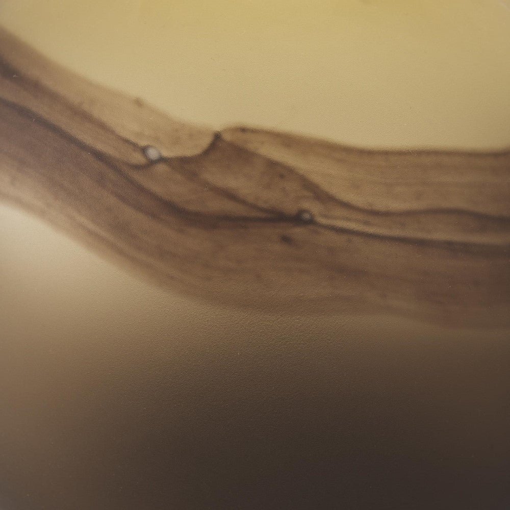 Abstract brown and beige waves on a textured surface.