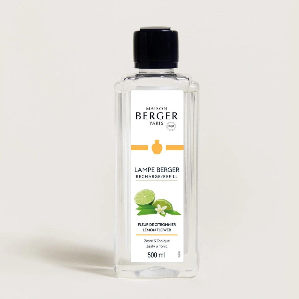 Lampe Berger refill, lemon flower scent, 500ml bottle.
