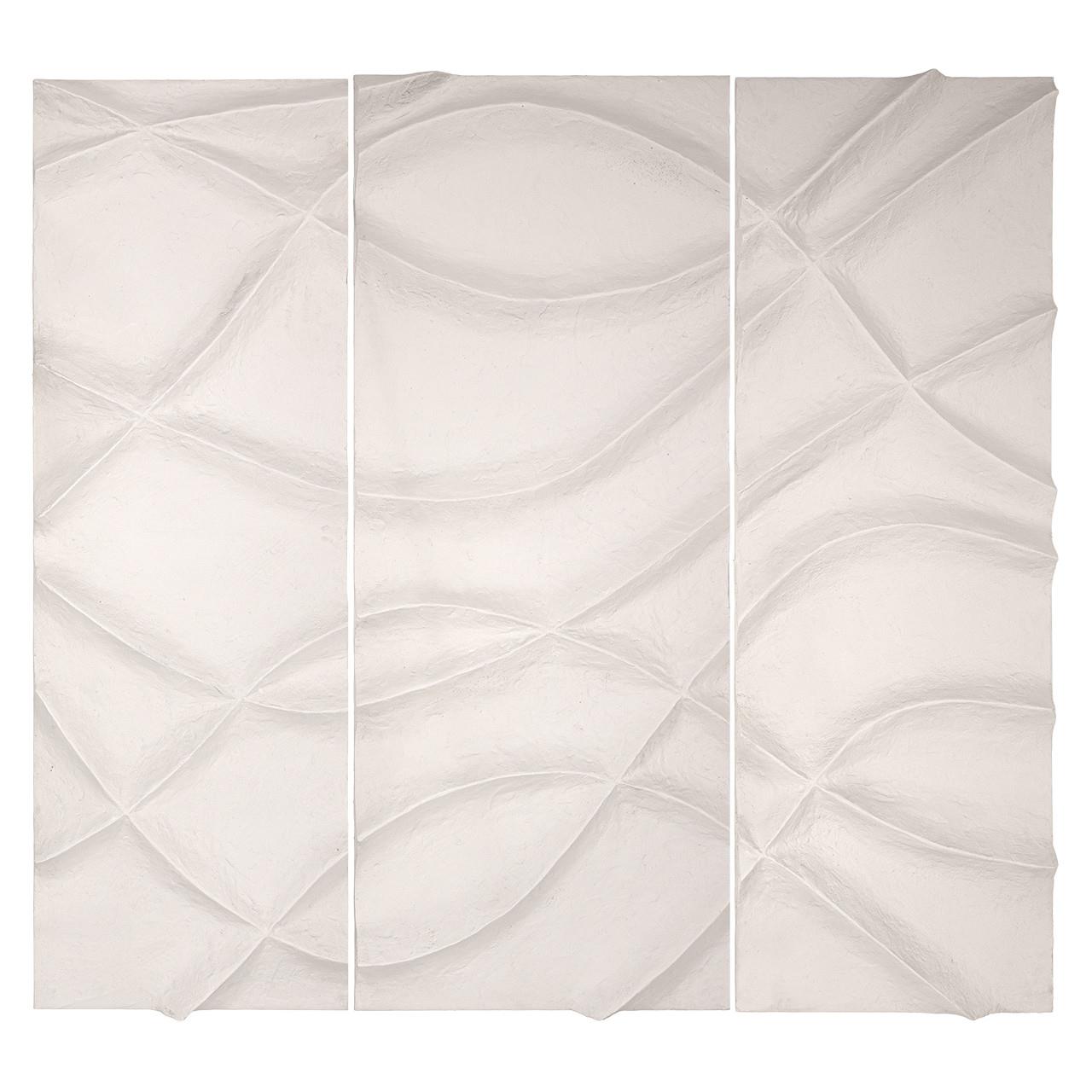 Textured panel with smooth, flowing, abstract curves and lines.
