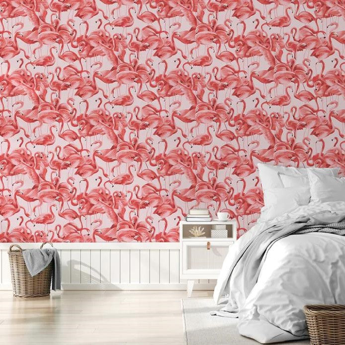 Picture of Tempaper Cheeky Pink Flamingo Single Roll Wallpaper