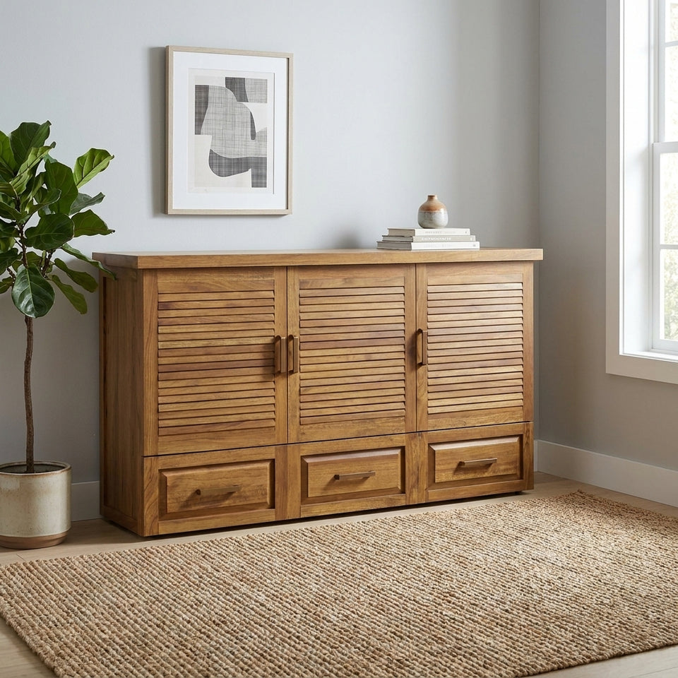 Saugatuck Cabinet Bed, Natural Teak