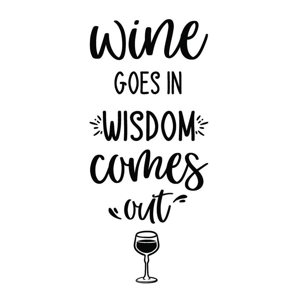 Picture of Wine Goes In Tea Towel