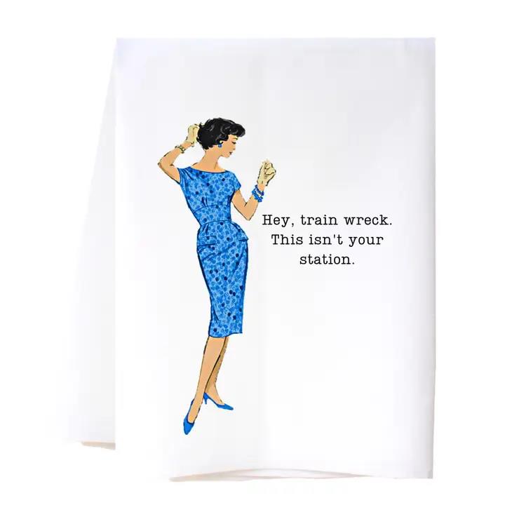 Picture of Train Wreck Dish Towel