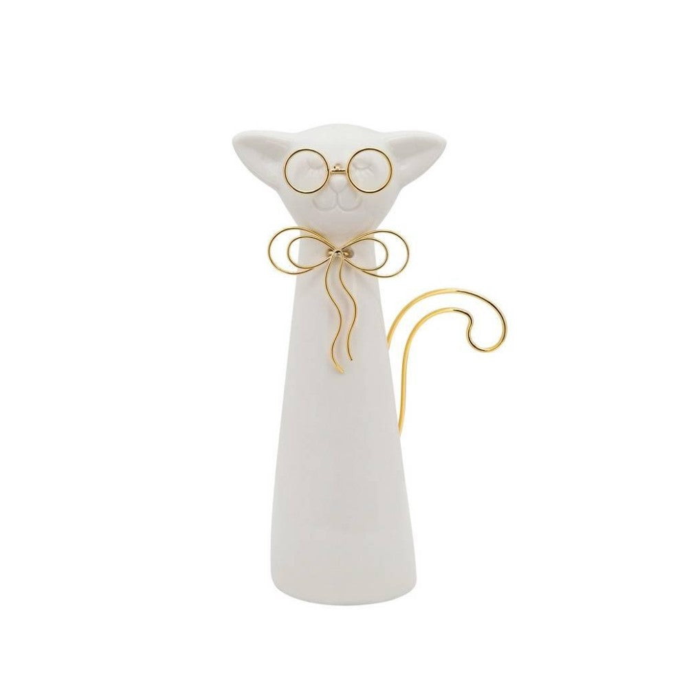 Picture of White Cat w/ Gold Glasses