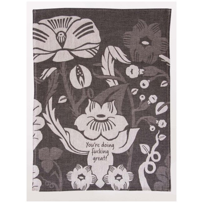 Picture of "Doing F*cking Great" Woven Dish Towel