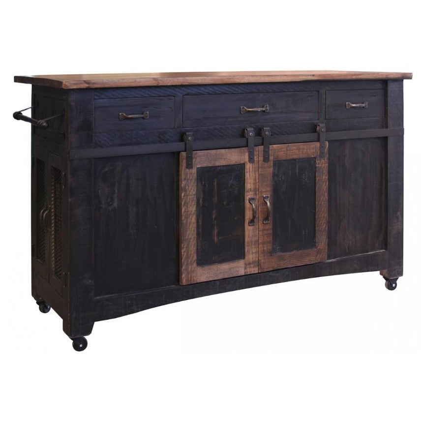 Picture of Poblano Kitchen Island 59" Black
