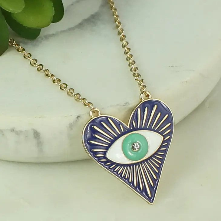 Picture of Eye Heart Enamel Necklace