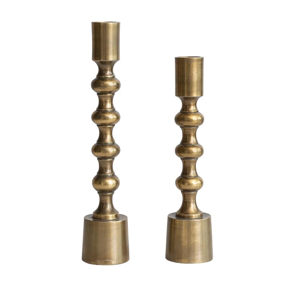Picture of Antique Gold Taper Candle Holder Large