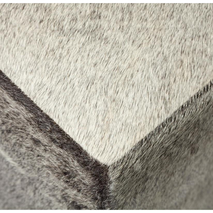 Close-up of a textured, furry corner in beige and brown shades.