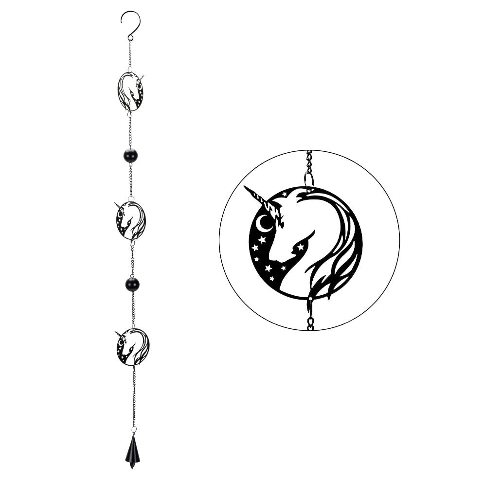 Unicorn-themed hanging decoration with stars and crescent moon.