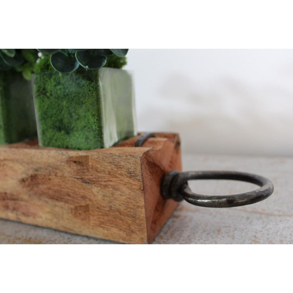 Picture of Floral in glass & wood