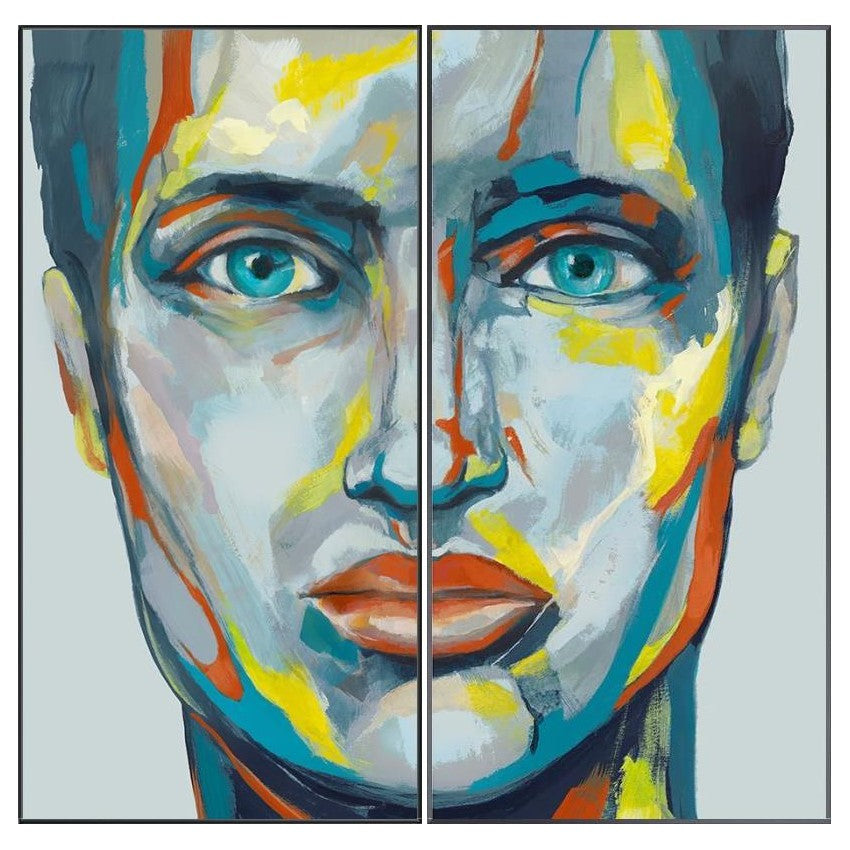 Picture of "Vibrant Facade" Diptych Wall Art