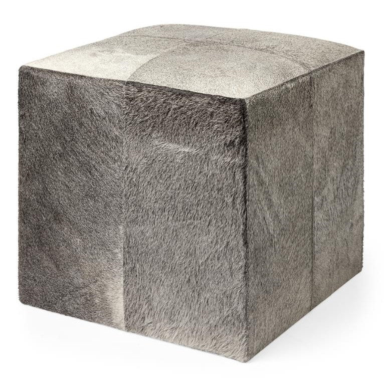 Picture of Hair-On Leather Ottoman