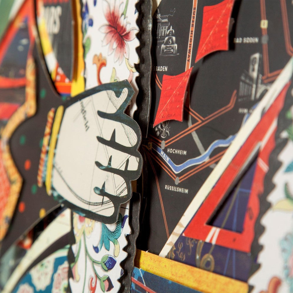 Picture of King of Diamonds Paper Collage Wall Art
