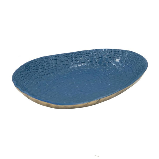 Picture of Blue Alligator Skin Textured Platter Large