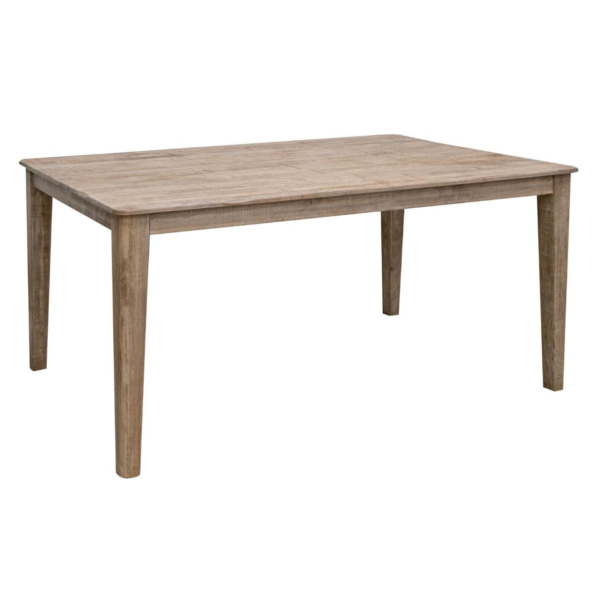 Wooden rectangular table with simple design.