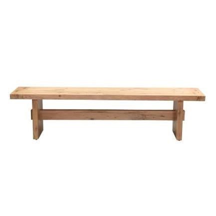 Simple wooden bench with a minimalist design.