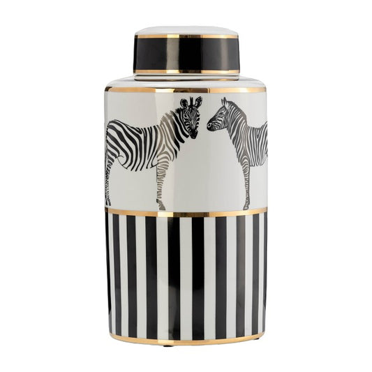 Picture of Zebra Jar with Lid